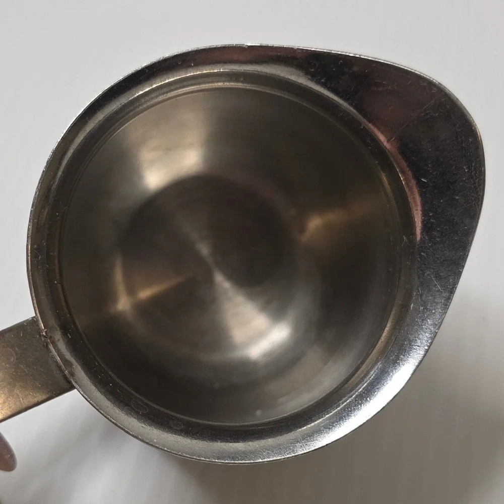 Vintage Update Stainless Steel Mini‎ Creamer Pitcher India Mid Century
